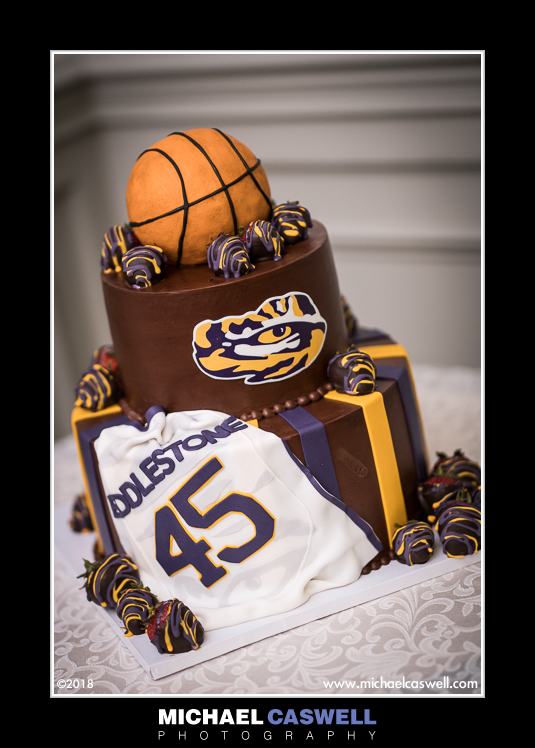 LSU basketball wedding cake