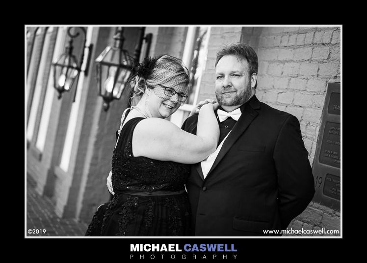 Bride and groom wedding portrait at The Crossing in Kenner, LA
